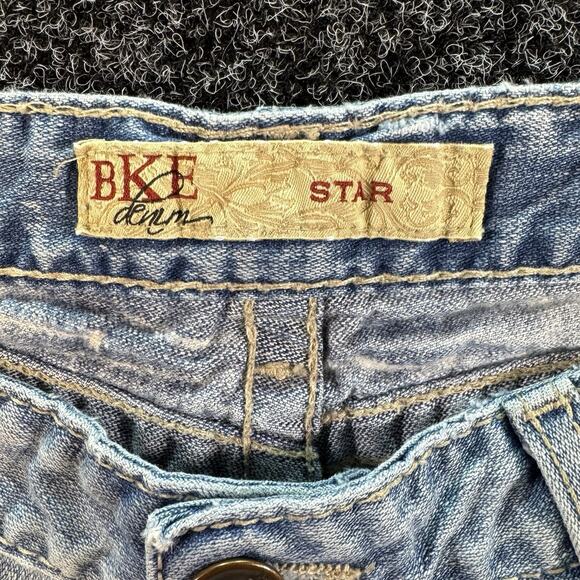 BKE Buckle Star Stretch BWX227 Distressed Denim Jean Shorts 27 - Picture 7 of 7